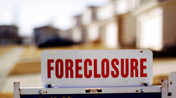 Foreclosures sign in Atlanta