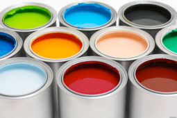 Buckets of Paint for House Exterior