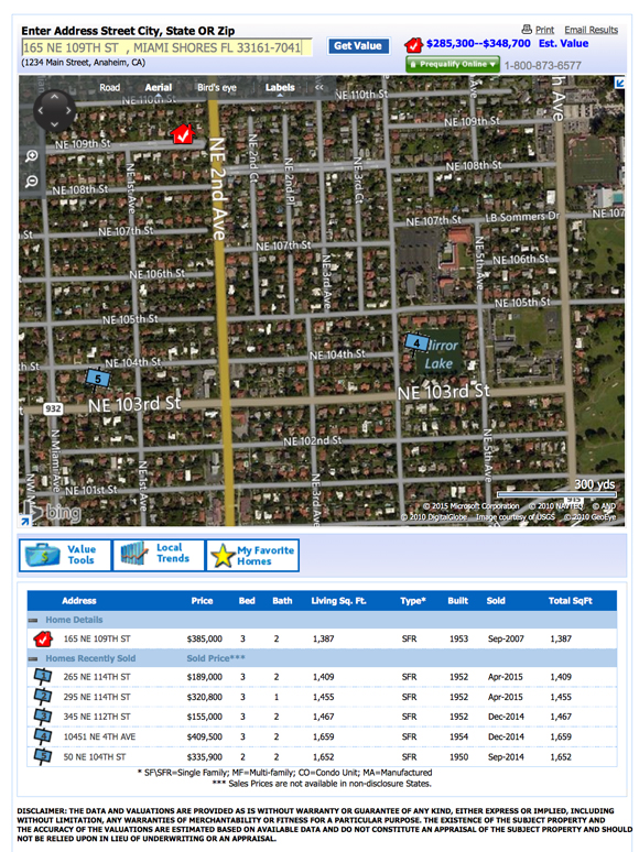 Chase's Home Value Estimator