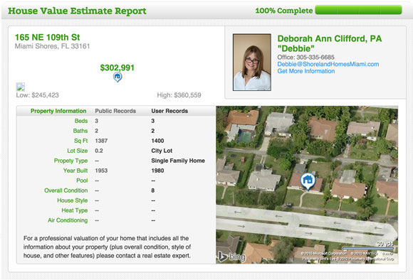 House Values connects you with qualified agents in your area House Values Estimate Report