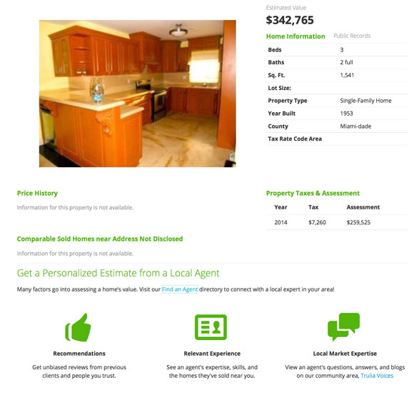 Trulia Home Estimate Report