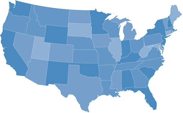 Map of Investment Houses in The Unites States